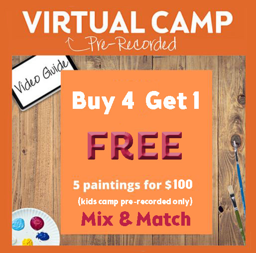 PRE-RECORDED SUMMER CAMP-AVAIL BY THE WEEK OR BY THE DAY. PAINT ANY DAY, ANY TIME IN THE CURRENT CALENDAR MONTH
